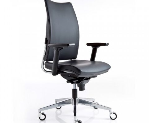 sedia overtime luxy in eco pelle