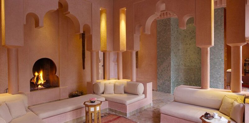 Moroccan style living room furniture opulence and colors
