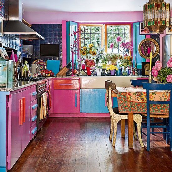Bohemian style colorful and creative decor
