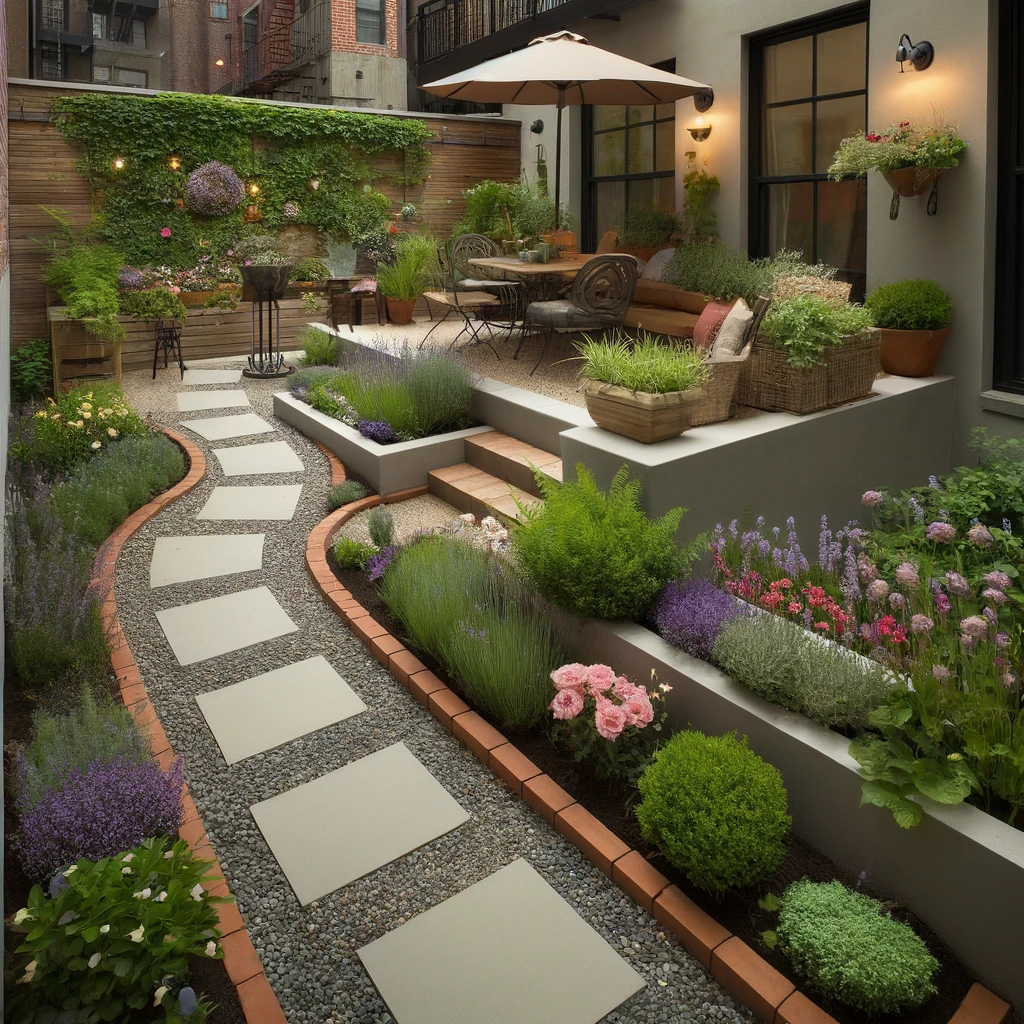 Garden-urban-paving-pebbles-and-tiles