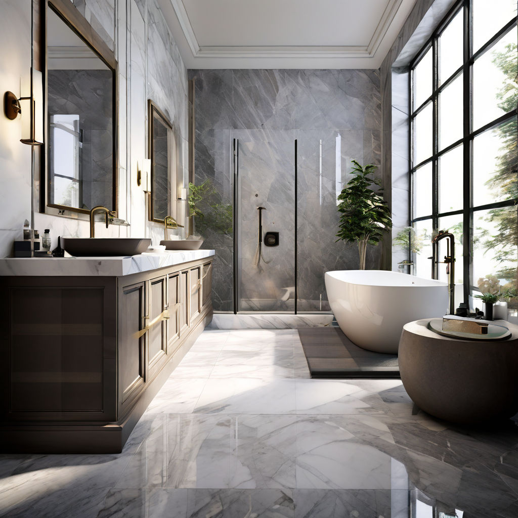 Materialien-Innenarchitektur-Bad-Marmor