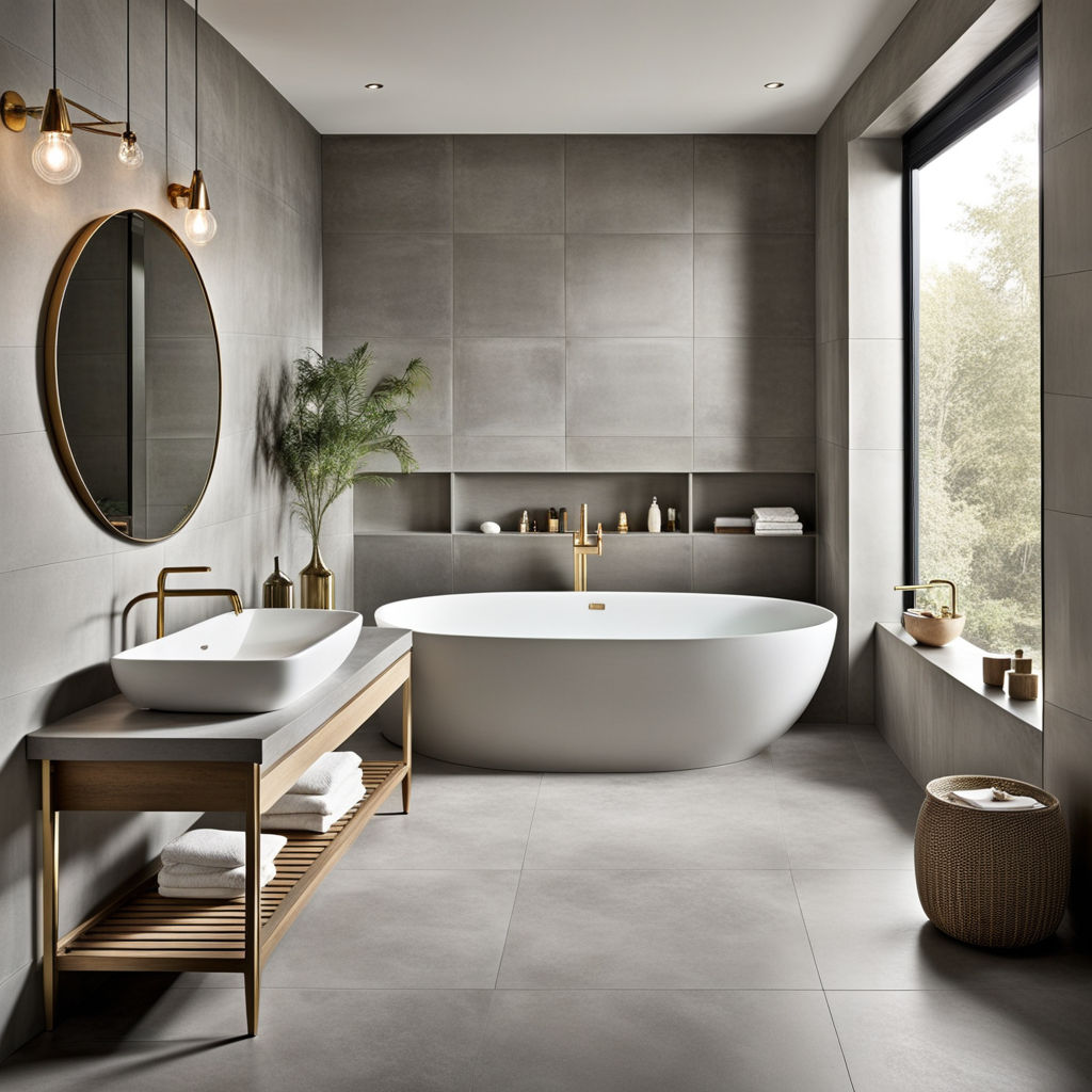 Badezimmer-Effekt-Kleinzimmer mit Badewanne