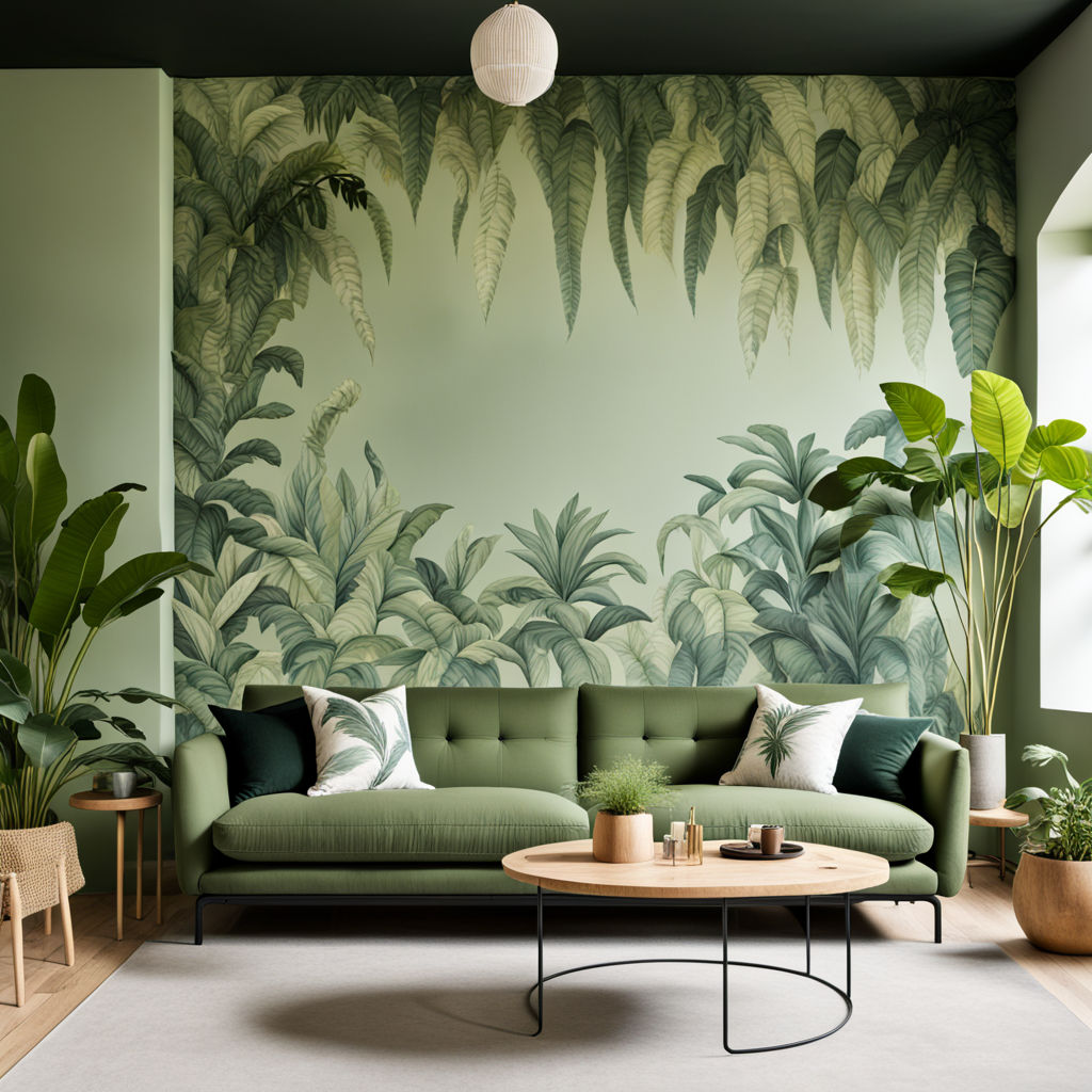 Farbe-Grün-Wandmalerei