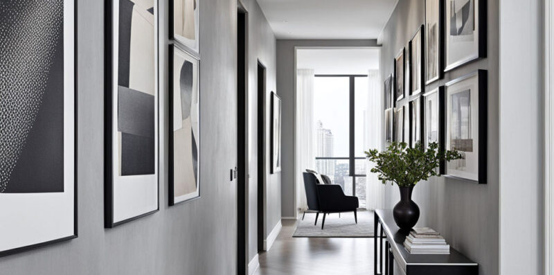 Galleria-darte-disimpegno-raffinato-con-arredi