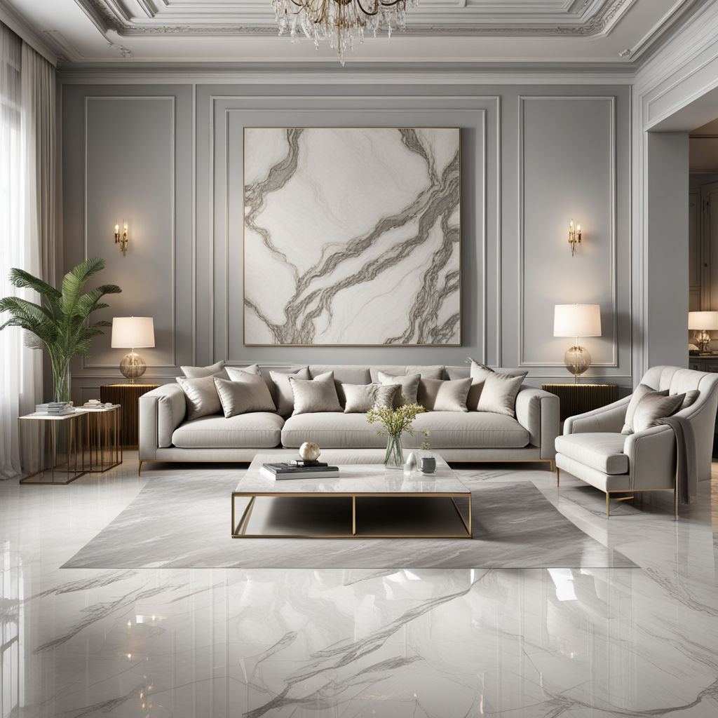 Bodeneffekt-Marmor-Weiß-Töne