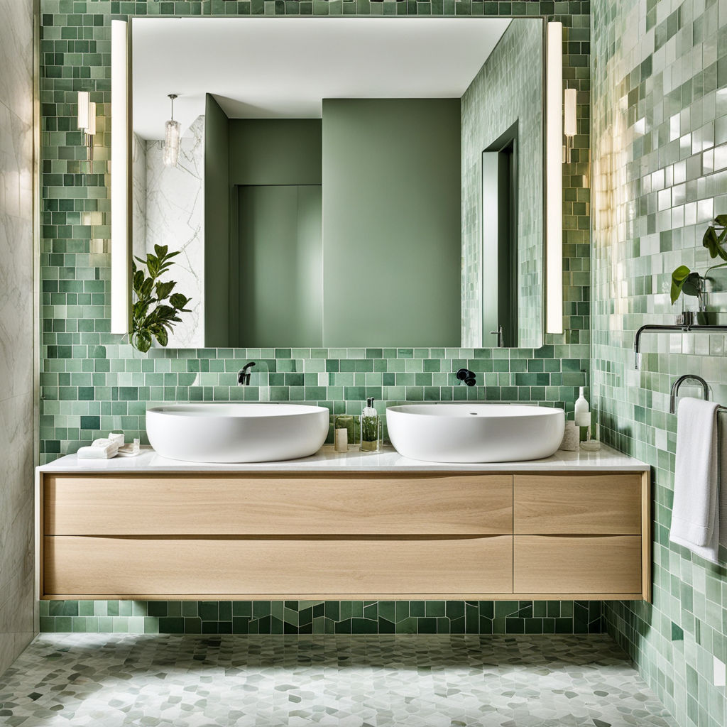 Bad-mit-erfinderischen-Materialien-natürlicher-Effekt